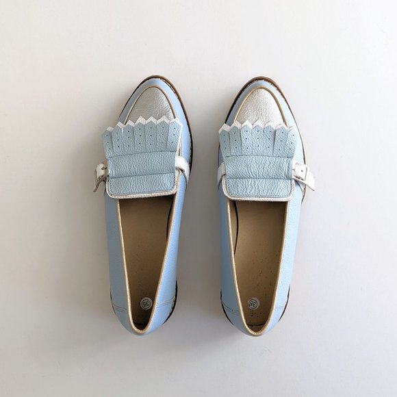 🇨🇦 New Ana Maria Dessin Leather Loafer Made In Canada - Picture 6 of 13